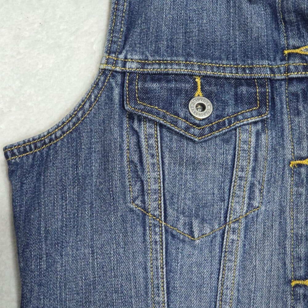 Levi’s ✦ Vintage Blue Sleeveless Denim Vest ✦ Classic Trucker Cotton Layering S - Picture 9 of 13